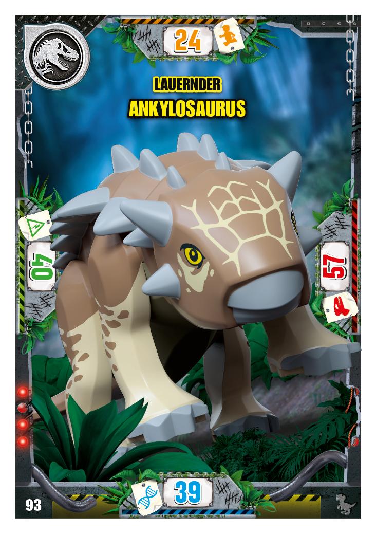 Nummer 093 I Lauernder Ankylosaurus I LEGO Jurassic World TCG 3 Blue