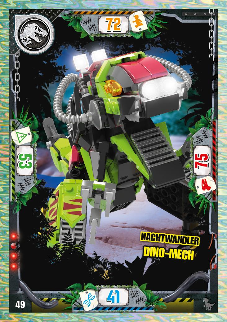 Nummer 049 I Nachtwandler Dino Mech I LEGO Jurassic World TCG 3 Blue