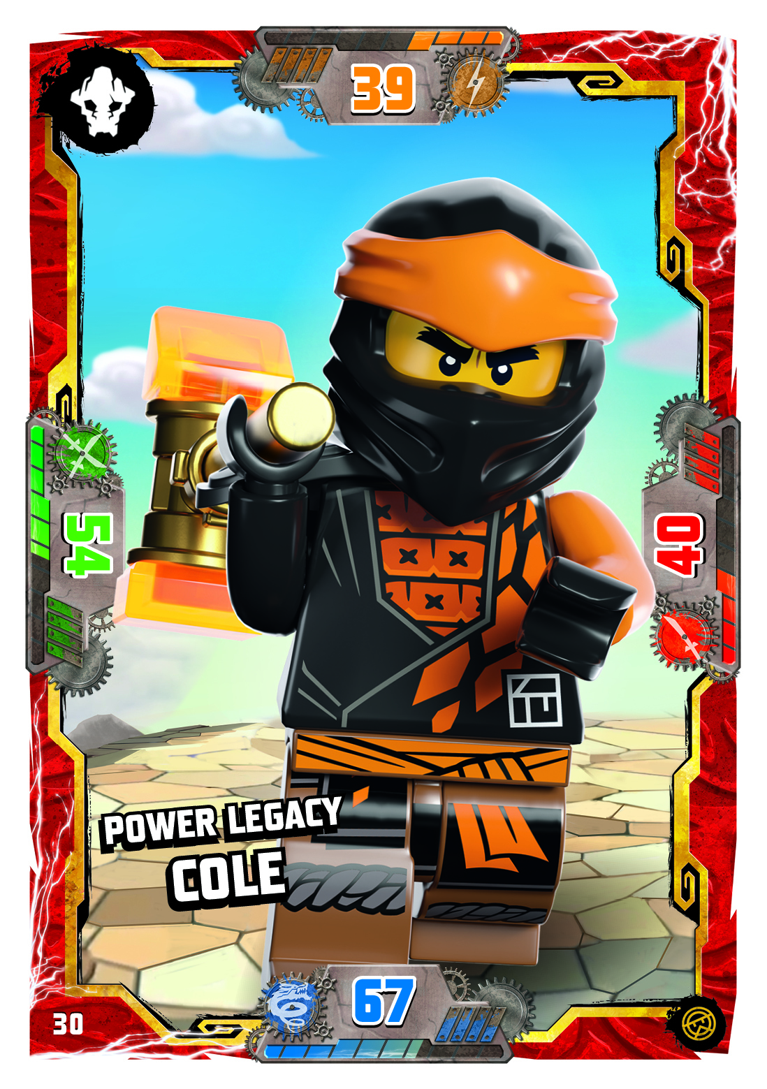 LEGO Ninjago Serie 7 Nr.9 - Action Legacy Cole - Helden Karte