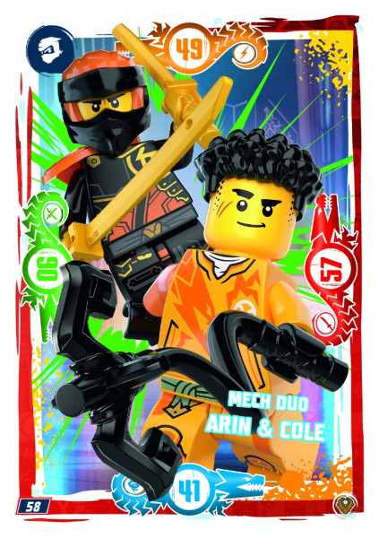 Nummer 058 I Mech Duo Arin & Cole I LEGO Ninjago TCG 9 Next Level