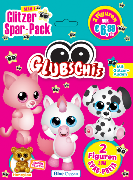 Glubschis Sammelserie 1 Glitzer Spar-Pack